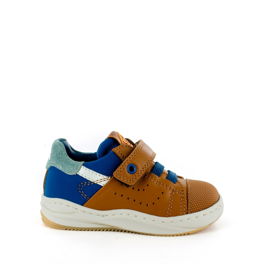 Boys STONES and BONES Low Shoes | Almo Calf Cuoio + Denim - Stones And Bones