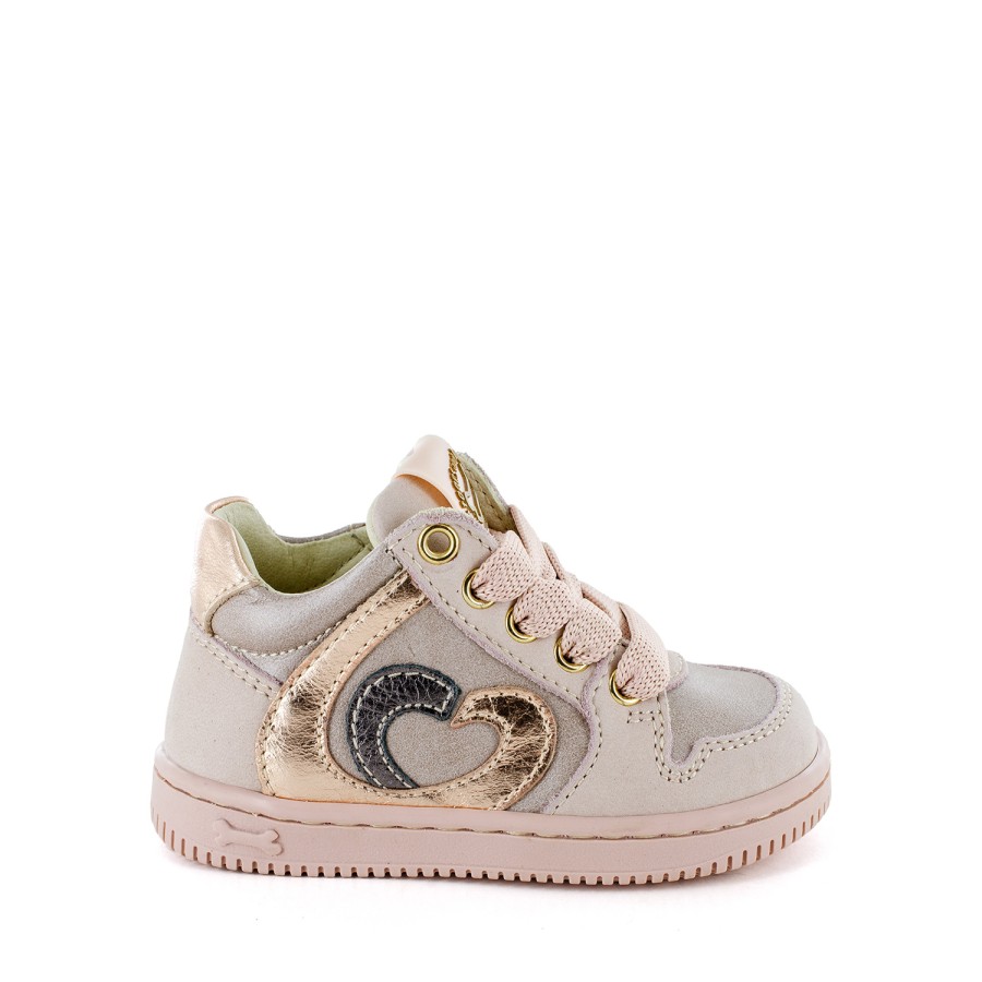 Girls STONES and BONES Mid Shoes | Nagi Calf - Metal Nude - Stones And Bones