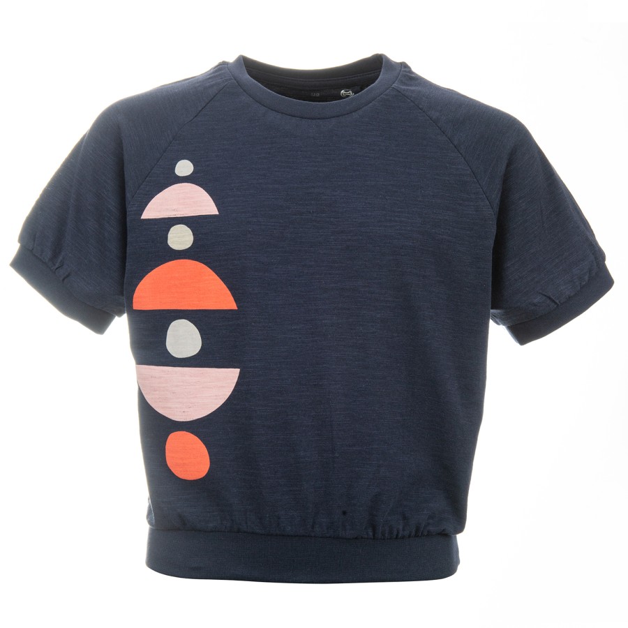 Girls STONES and BONES T-Shirts Short Sleeves | Venice - Shapes Navy - Stones And Bones