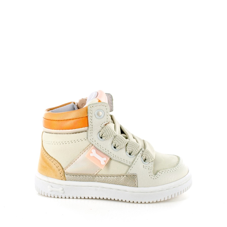 Girls STONES and BONES Mid Shoes | Neal Calf Ivor + Cream - Stones And Bones