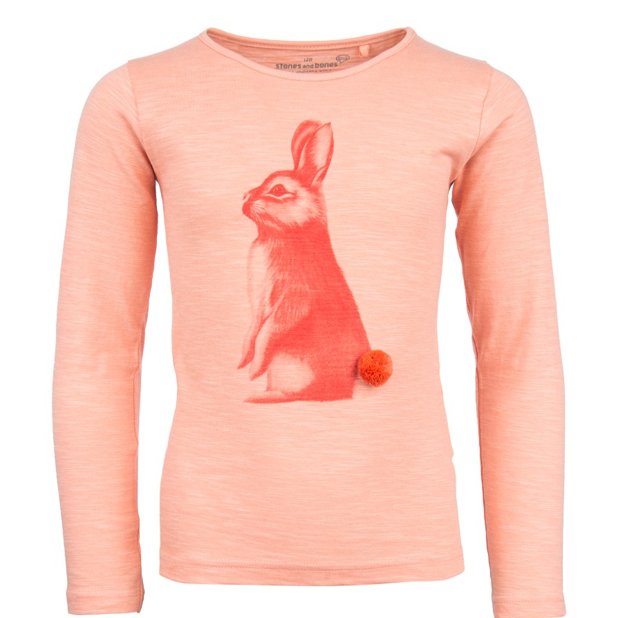 Girls STONES and BONES T-Shirts With Long Sleeves | Blissed - Bunny Pink - Stones And Bones