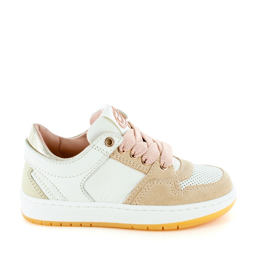 Girls STONES and BONES Low Shoes | Mesat Crs - Calf Ivor + Natural - Stones And Bones