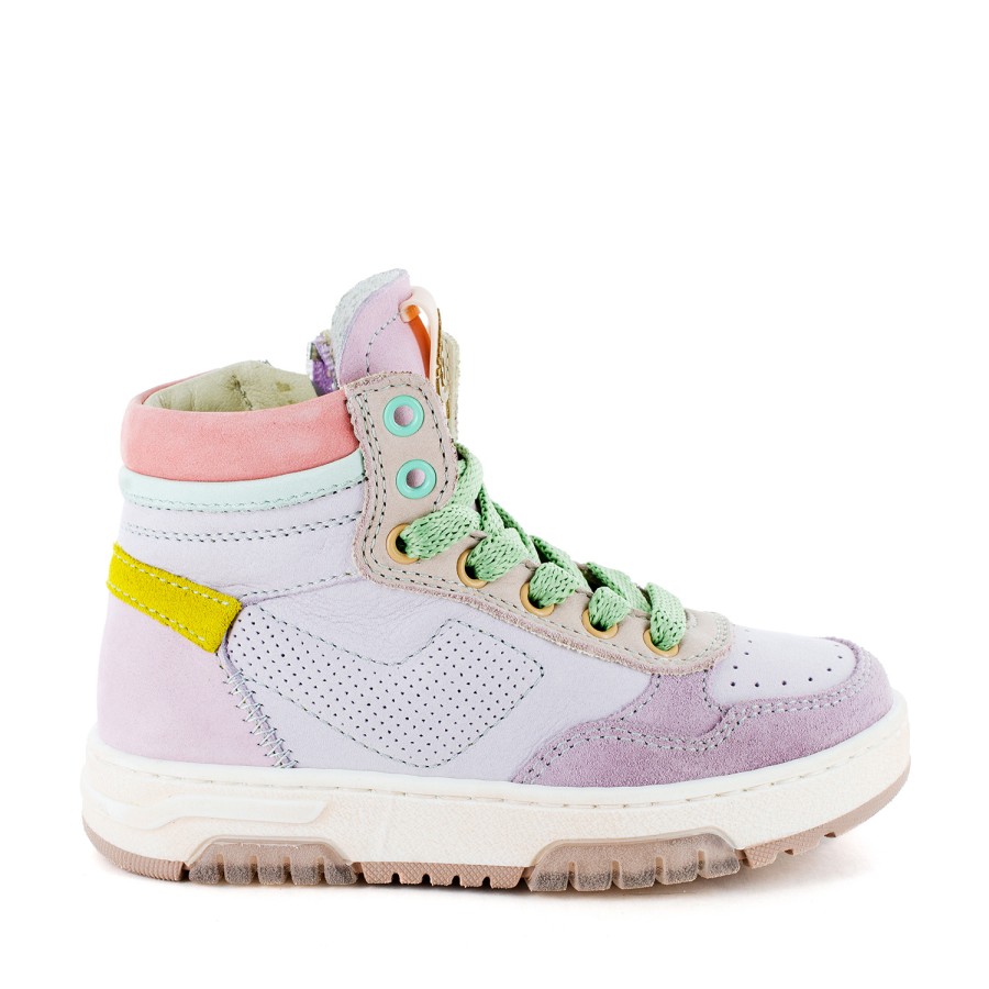 Girls STONES and BONES Mid Shoes | Ricet Crs - Calf Mauve - Stones And Bones