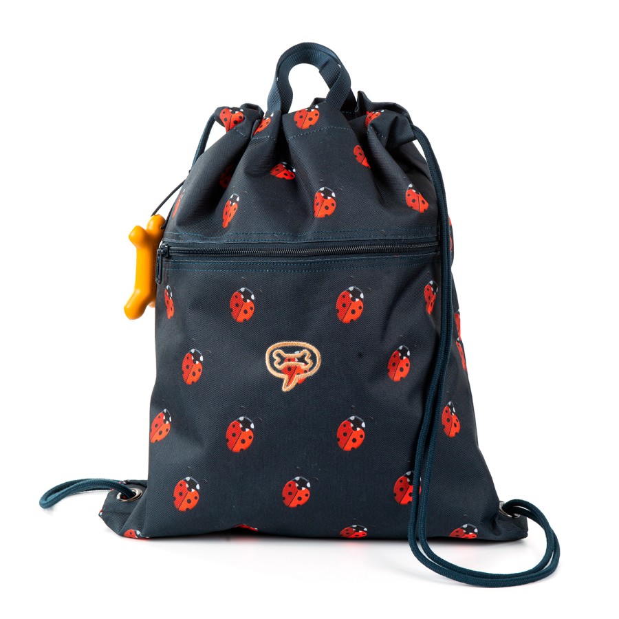 Girls STONES and BONES Gym Bags | Hazel 3.0 - Ladybugs Navy - Stones And Bones