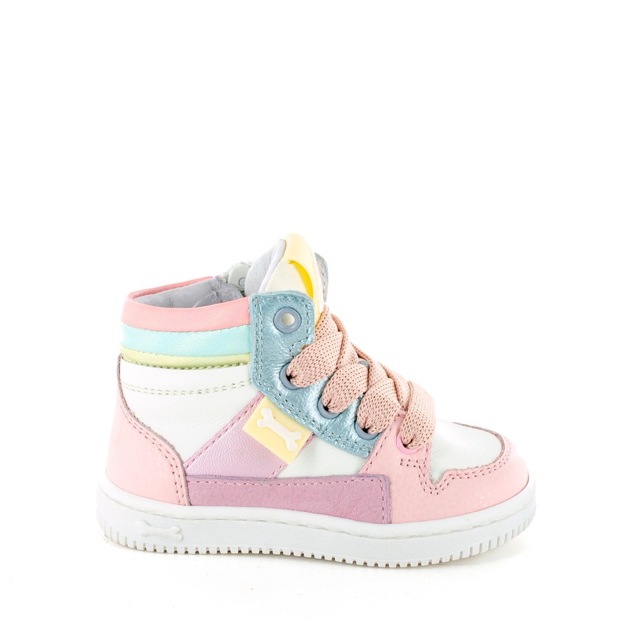 Girls STONES and BONES Mid Shoes | Neal Calf Pink + Ivor - Stones And Bones