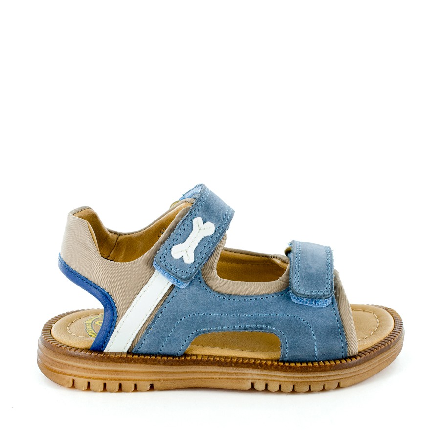 Boys STONES and BONES Sandals | Tembo Calf Denim + Sand - Stones And Bones