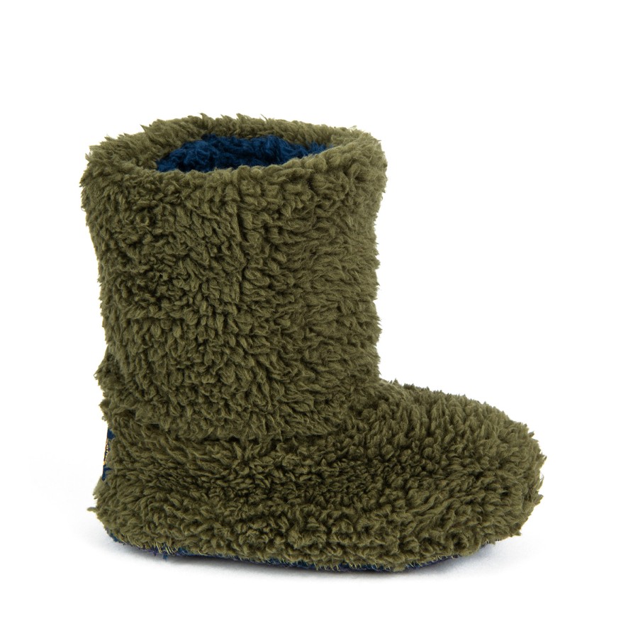 Boys STONES and BONES Cozy Slipper | Cozy Khaki - Stones And Bones