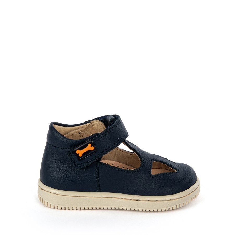 Boys STONES and BONES Mid Shoes | Bin Calf Navy - Stones And Bones