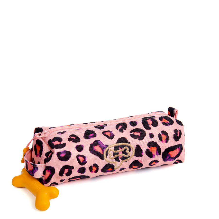 Girls STONES and BONES Pencil Cases | Oregon 2.0 - Leopard Pink - Stones And Bones