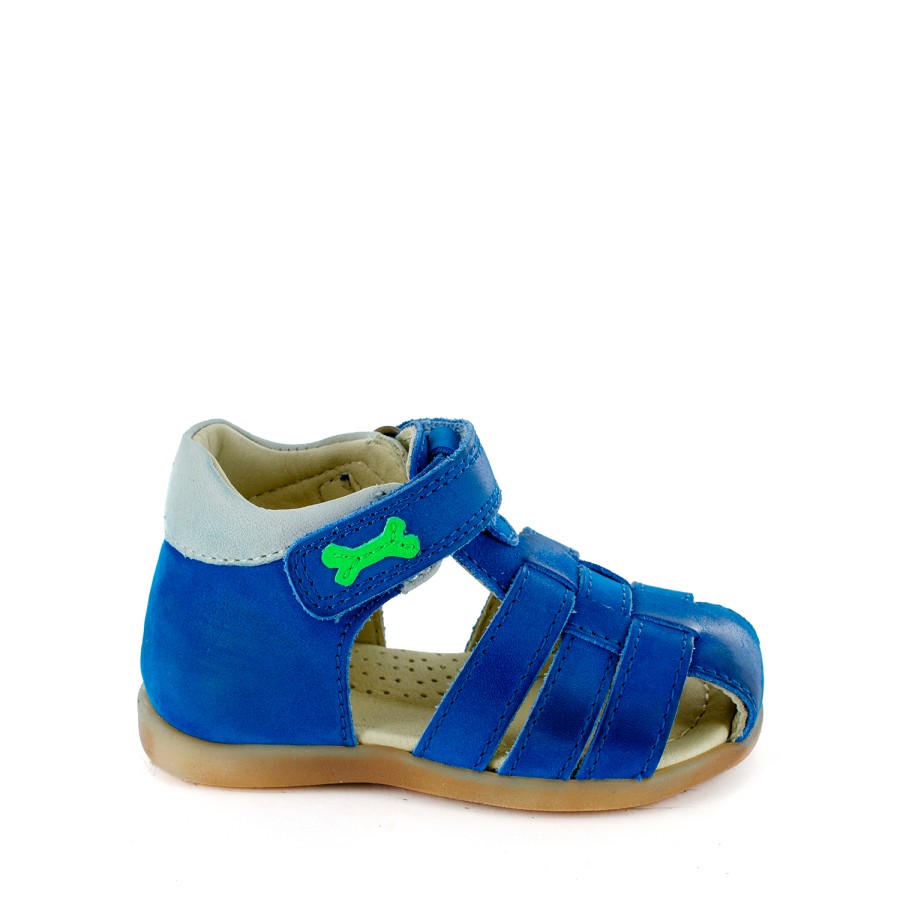 Boys STONES and BONES Sandals | Saro Calf L.Blue + Off White - Stones And Bones