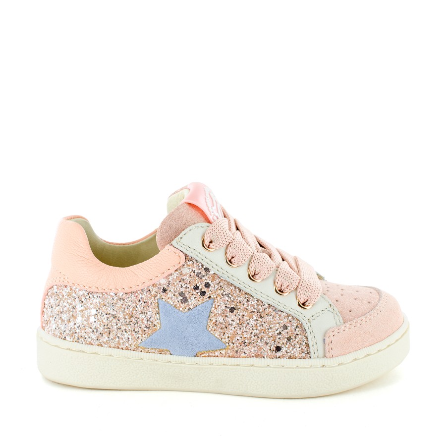 Girls STONES and BONES Low Shoes | Ravid Crs - Glitter Pink + L.Rose - Stones And Bones