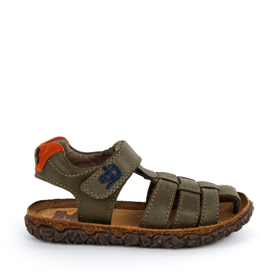 Boys STONES and BONES Sandals | Natan Vit Moss + Pumpkin - Stones And Bones