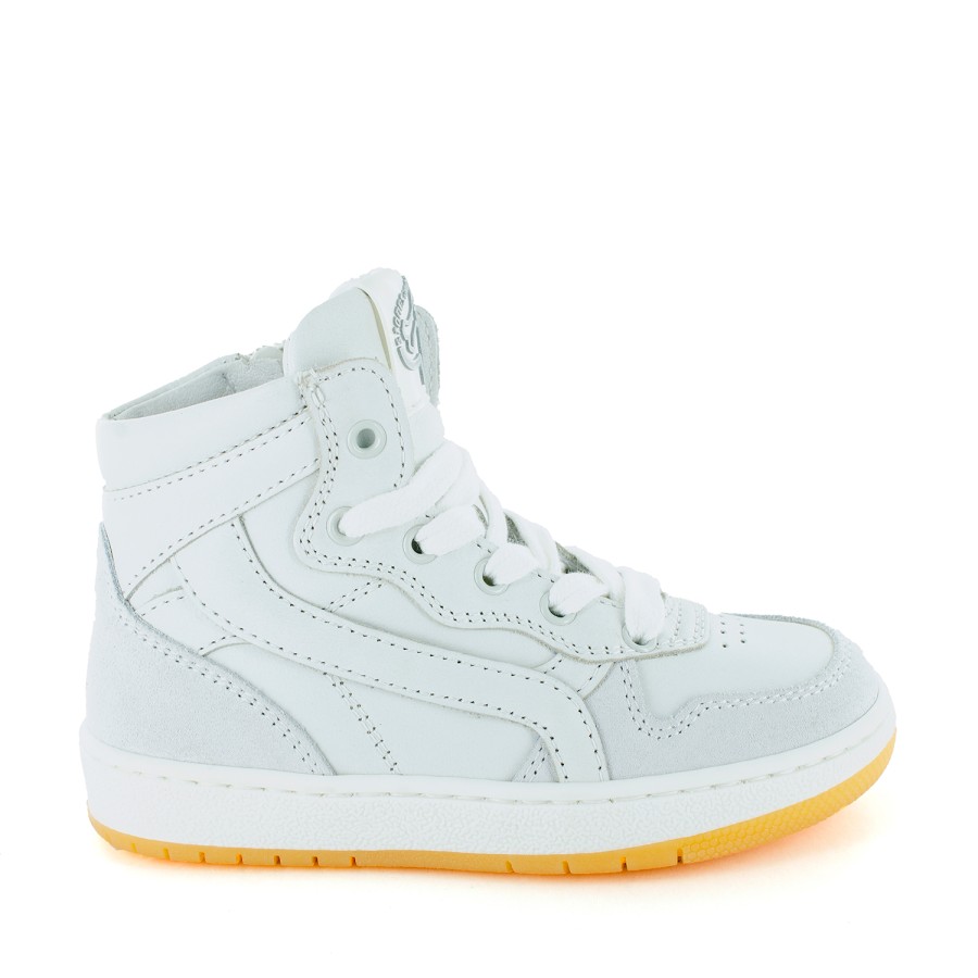 Boys STONES and BONES Mid Shoes | Losot Calf - Crs Off White - Stones And Bones