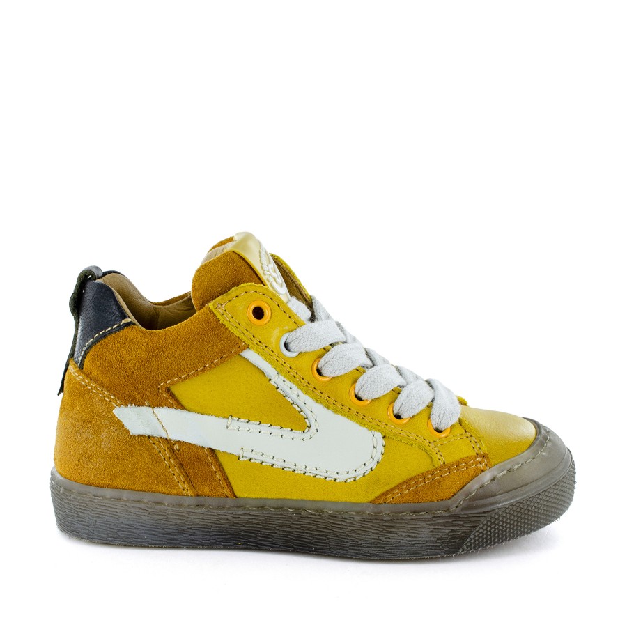 Boys STONES and BONES Mid Shoes | Gallo Calf Ocre + Ivor - Stones And Bones