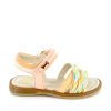 Girls STONES and BONES Sandals | Gamma Calf Salmon + Orange Fluo - Stones And Bones