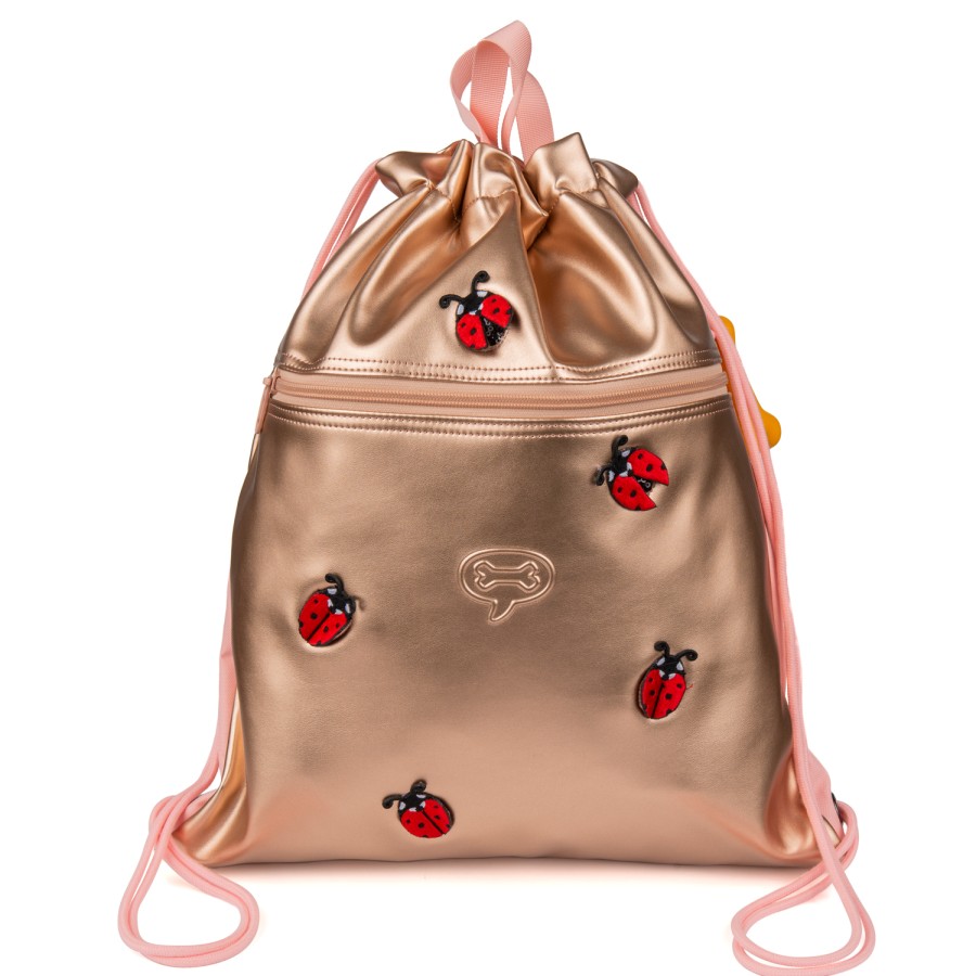 Girls STONES and BONES Gym Bags | Hazel 3.0 - Ladybugs Pink - Stones And Bones