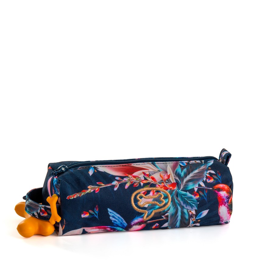 Girls STONES and BONES Pencil Cases | Oregon 2.0 - Floral Indigo - Stones And Bones