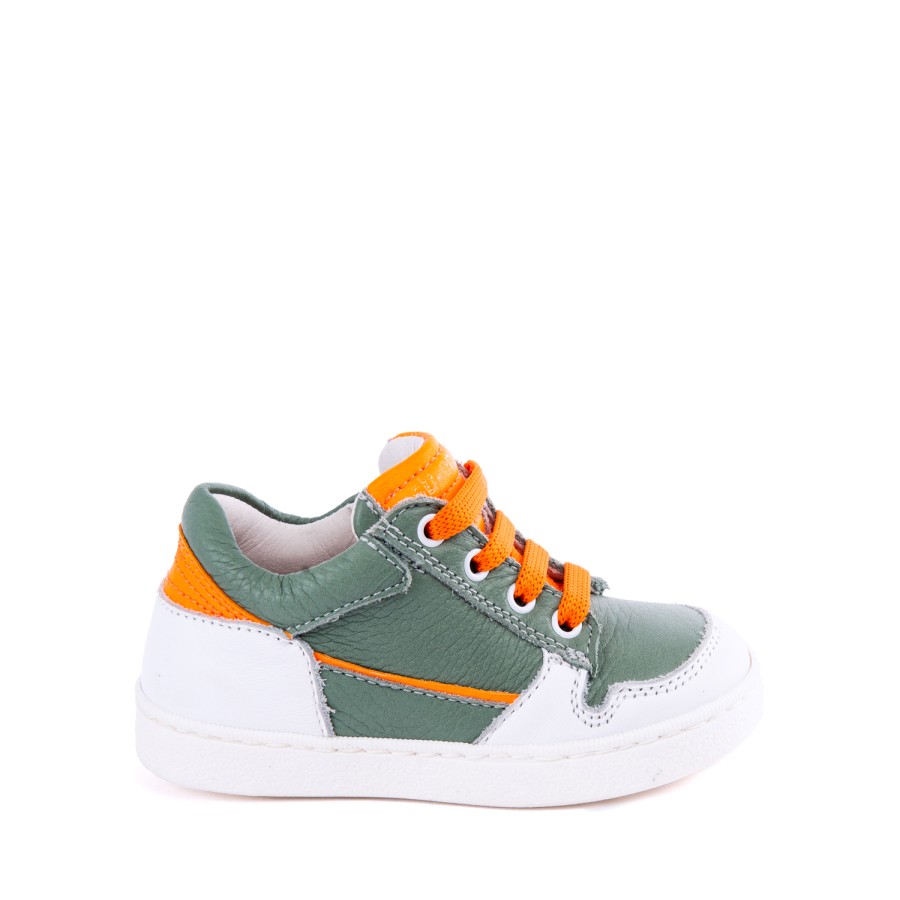 Boys STONES and BONES Mid Shoes | Egor Calf Teal + White - Stones And Bones