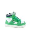 Girls STONES and BONES Mid Shoes | Neal Calf Green + White - Stones And Bones