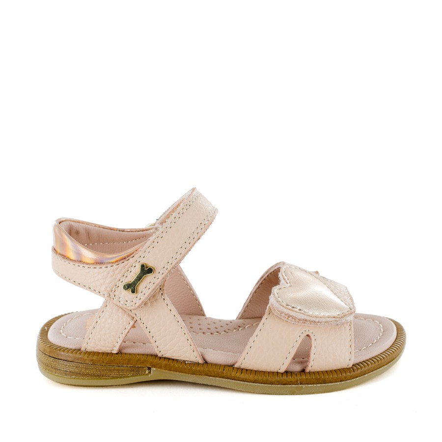 Girls STONES and BONES Sandals | Ferla Calf - Metal L.Rose - Stones And Bones