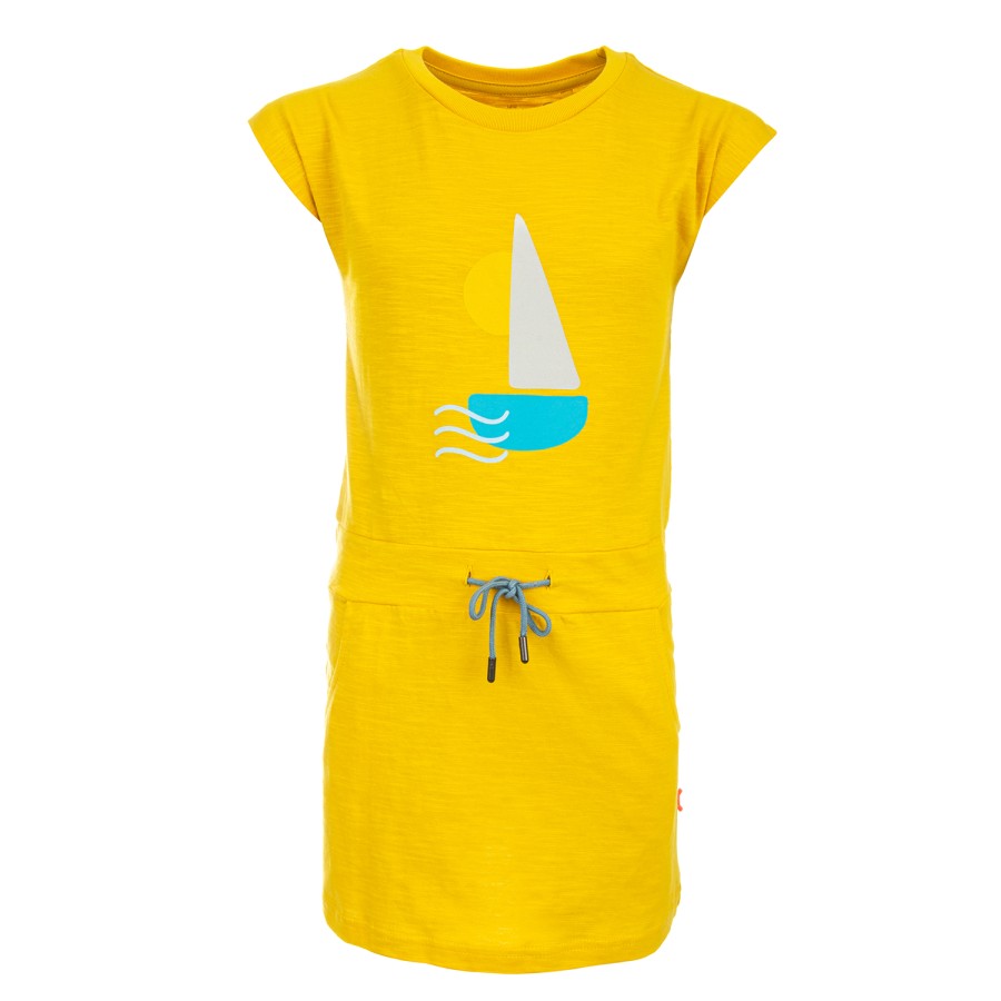 Girls STONES and BONES Dresses Short Sleeves | Pearley - Boat Ocre - Stones And Bones