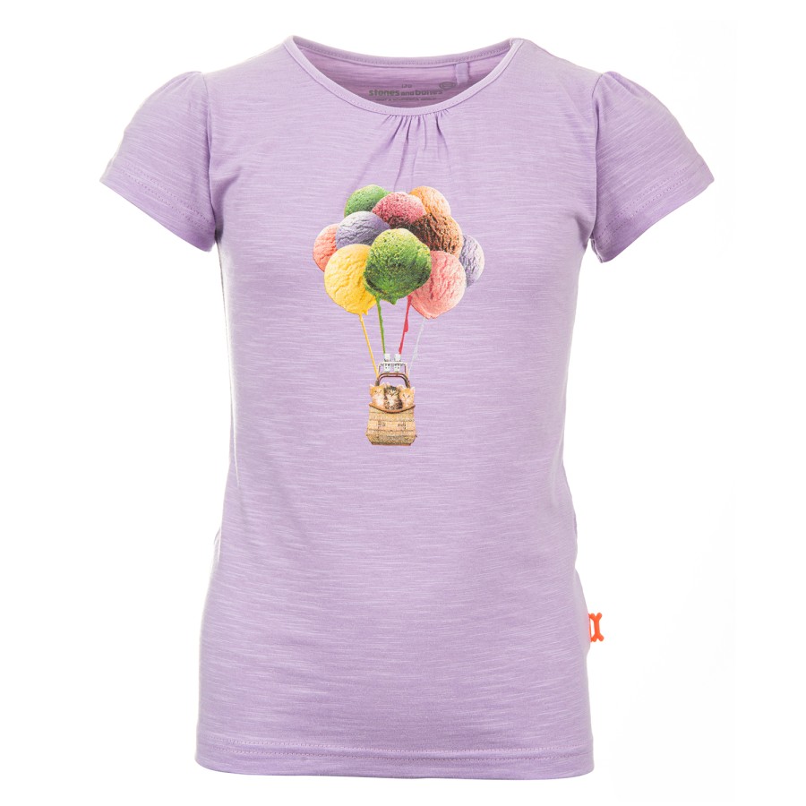 Girls STONES and BONES T-Shirts Short Sleeves | Florene - Cold Air Lavender - Stones And Bones