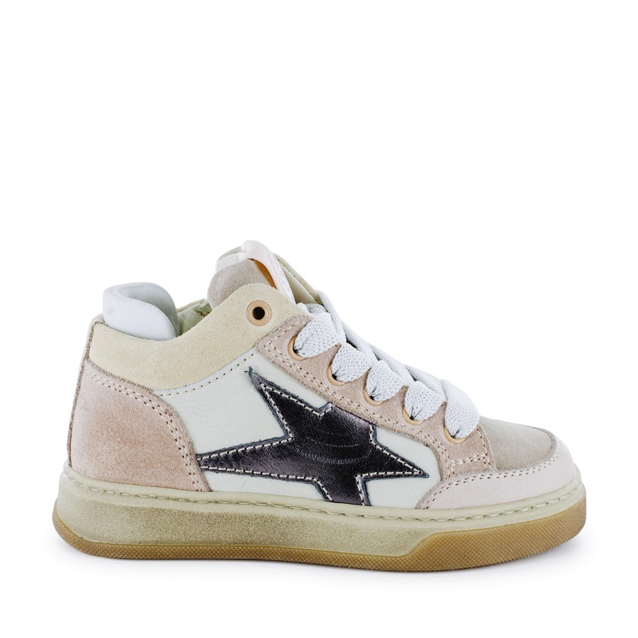 Girls STONES and BONES Mid Shoes | Doran Calf Nude + Ivor - Stones And Bones