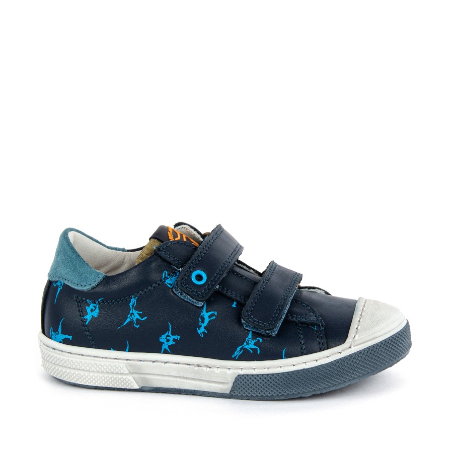 Boys STONES and BONES Low Shoes | Rusbe Calf Navy + Avio - Stones And Bones