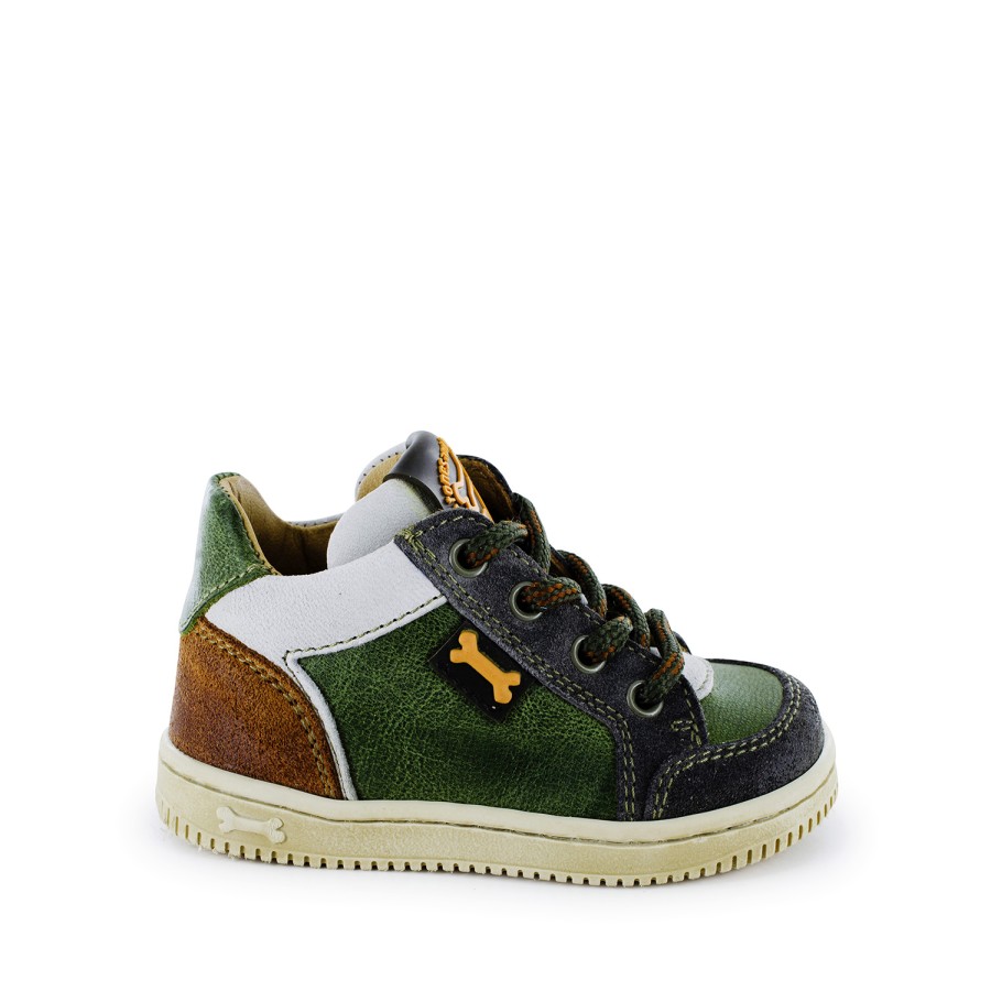 Boys STONES and BONES Mid Shoes | Nalo Crs Olive + Smoke - Stones And Bones