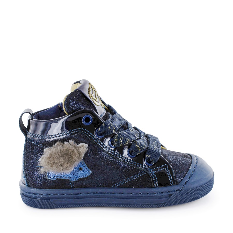 Girls STONES and BONES Mid Shoes | Genag Metal Blue - Stones And Bones