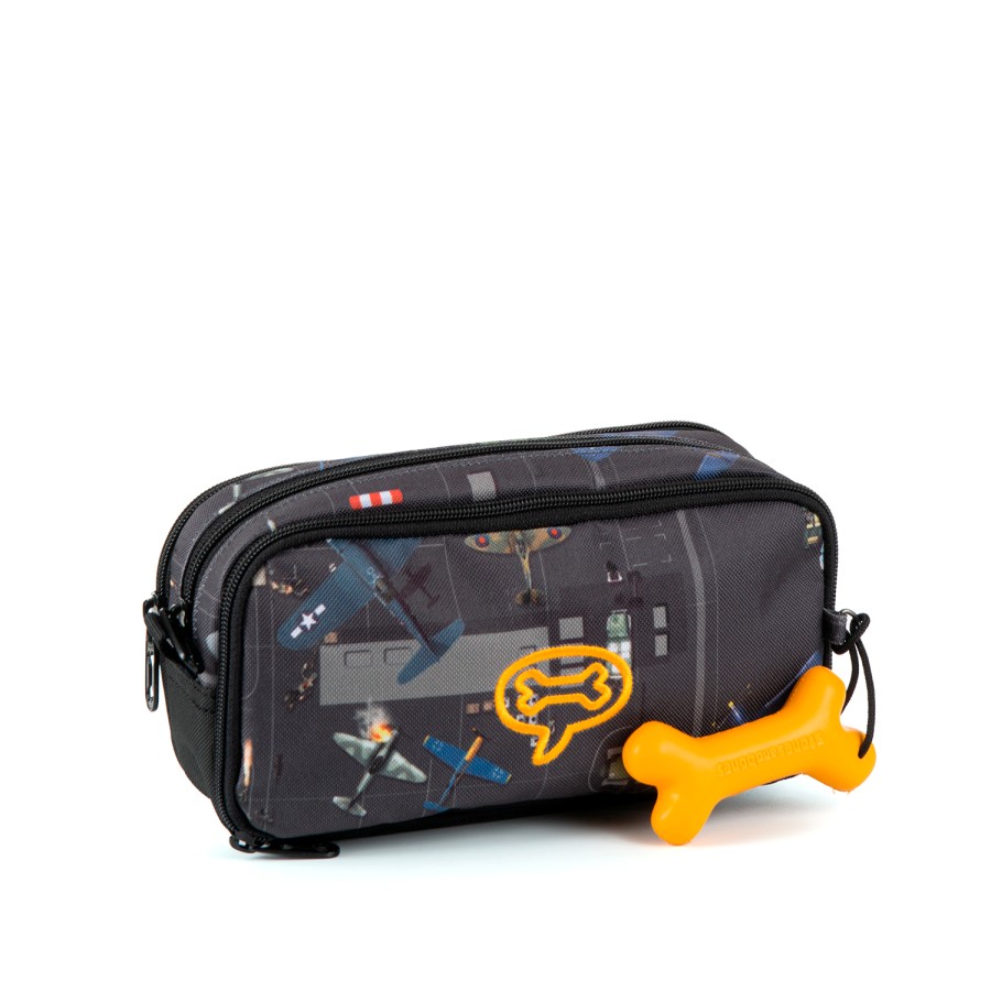 Boys STONES and BONES Pencil Cases | Rowan 2.0 - Airshow Black - Stones And Bones