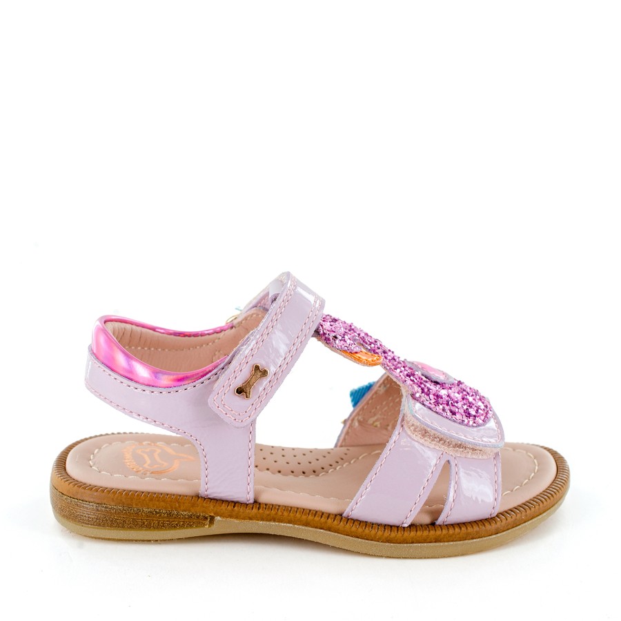 Girls STONES and BONES Sandals | Swap Calf - Glitter Lilac - Stones And Bones