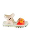 Girls STONES and BONES Sandals | Dalid Calf Perl Coral + Orange - Stones And Bones