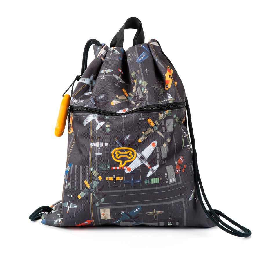 Boys STONES and BONES Gym Bags | Hazel 3.0 - Airshow Black - Stones And Bones