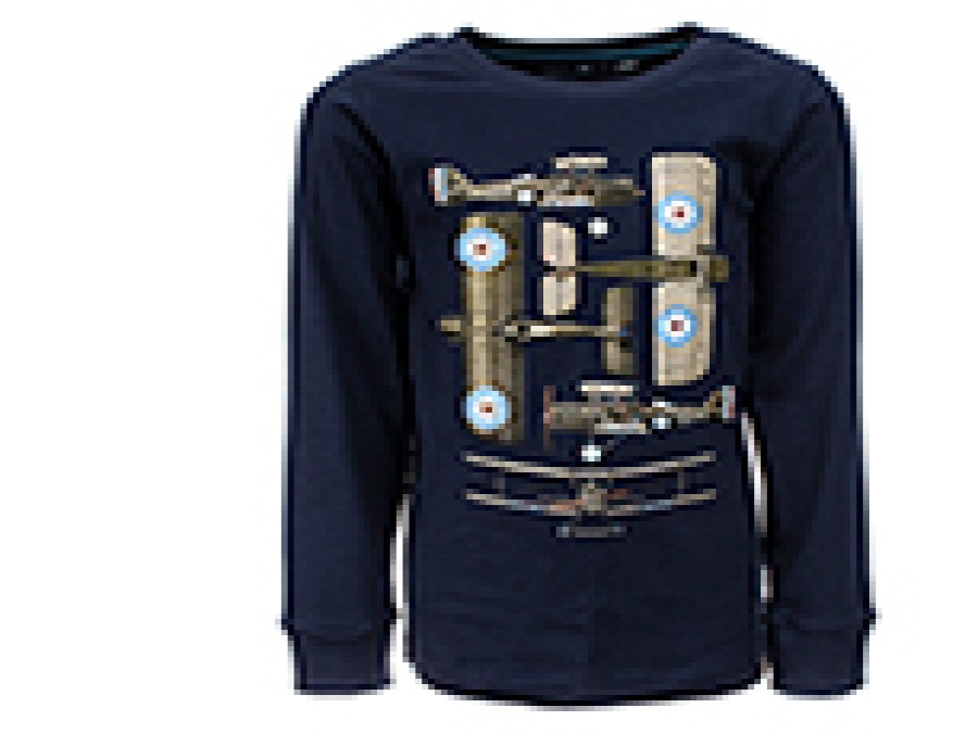 Boys STONES and BONES T-Shirts With Long Sleeves | Tougher - Space Force Bordo - Stones And Bones