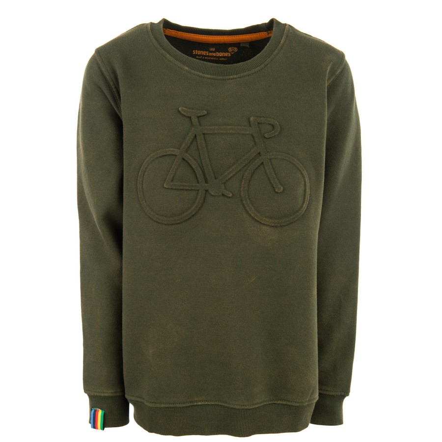 Boys STONES and BONES Sweaters No Hood | Impress - Bike Khaki - Stones And Bones