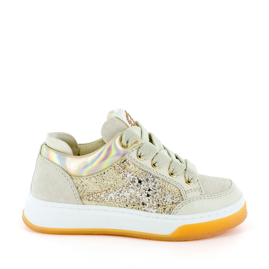 Girls STONES and BONES Low Shoes | Dorat Vit - Metal Cream - Stones And Bones