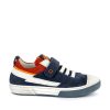 Boys STONES and BONES Low Shoes | Ronet Calf Navy + Brick - Stones And Bones