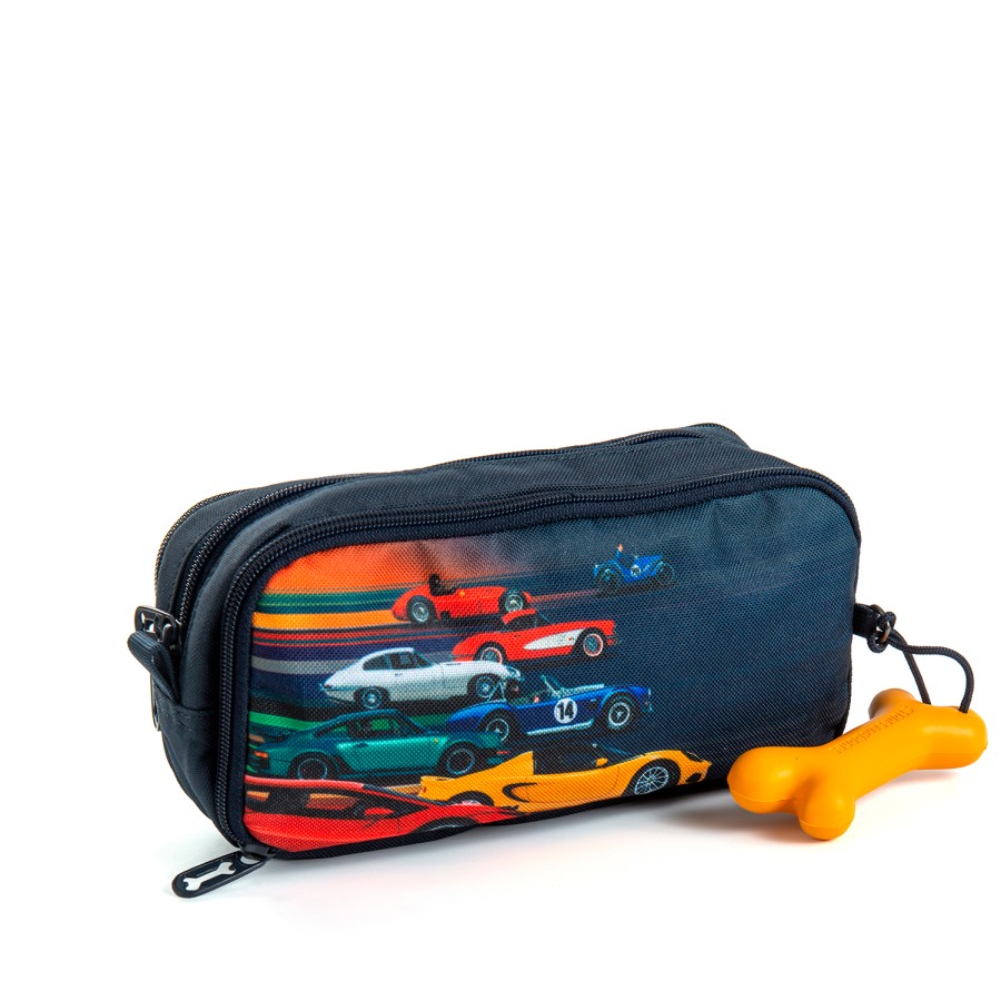 Boys STONES and BONES Pencil Cases | Rowan 2.0 - Car Parade Indigo - Stones And Bones