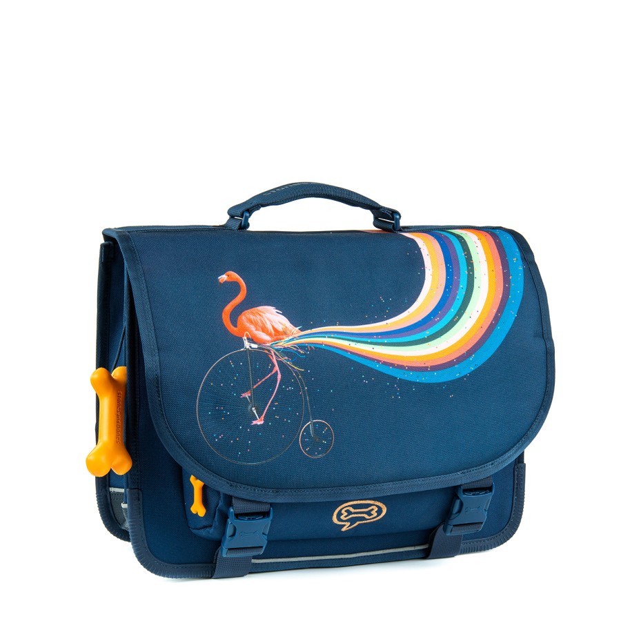 Girls STONES and BONES School Bags | Lily Pl - Penny Flamingo Indigo - Stones And Bones