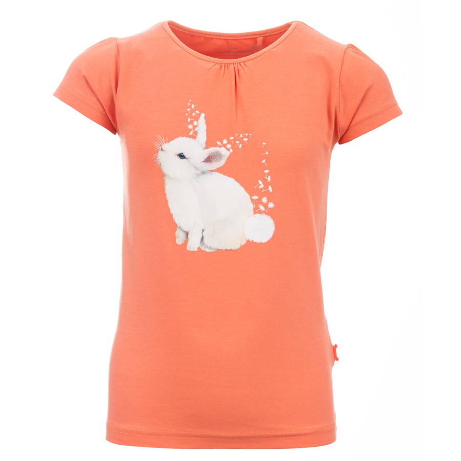 Girls STONES and BONES T-Shirts Short Sleeves | Florene - Bunny Blowball Flamingo - Stones And Bones