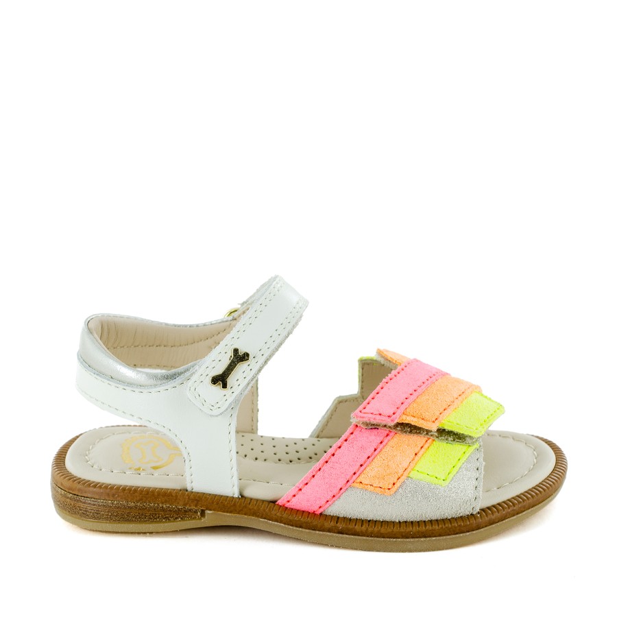 Girls STONES and BONES Sandals | Zonat Metal - Vit Ivor - Stones And Bones