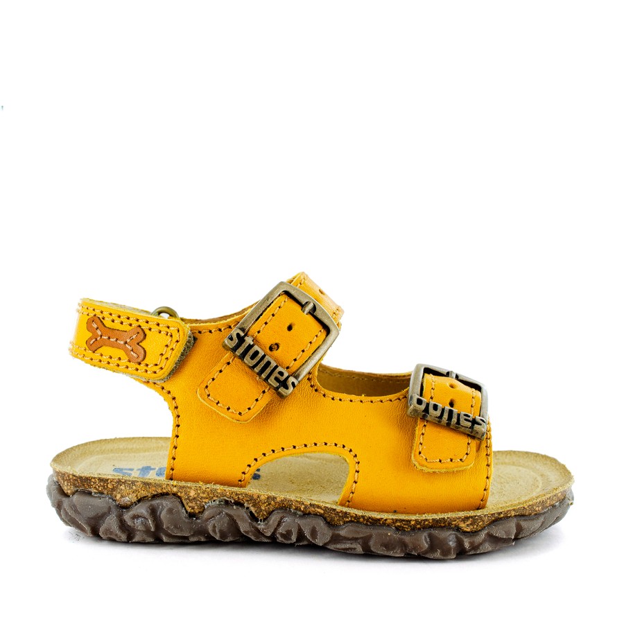 Boys STONES and BONES Sandals | Wham Calf Ocre - Stones And Bones