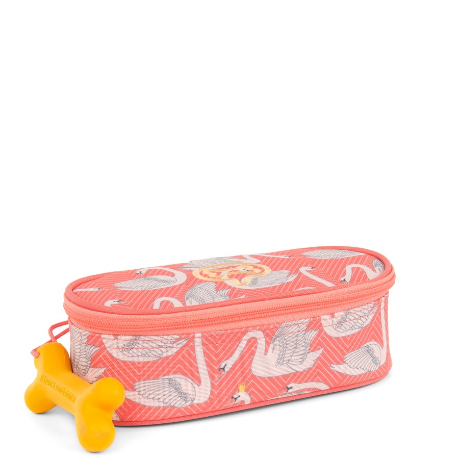 Girls STONES and BONES Pencil Cases | Oak - Swan Pink - Stones And Bones