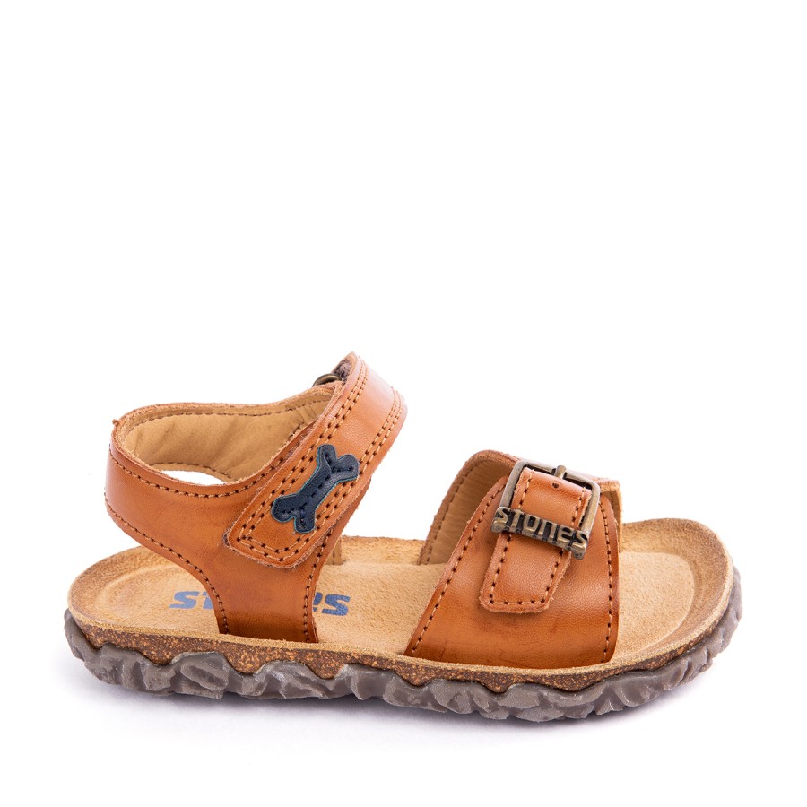 Boys STONES and BONES Sandals | Ryoko Eco Cognac - Stones And Bones