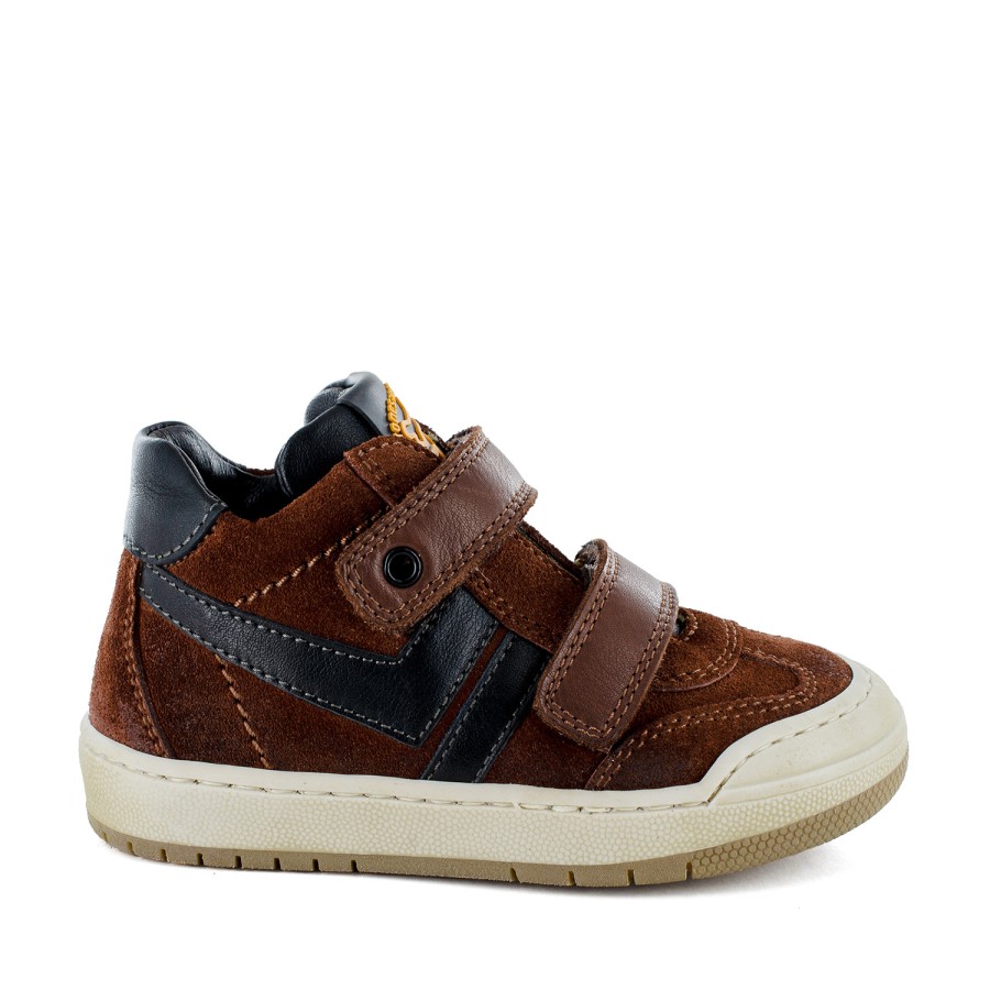 Boys STONES and BONES Mid Shoes | Notas Crs - Calf Rust + Black - Stones And Bones