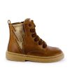 Girls STONES and BONES Half Boots | Pedar Calf - Metal Cognac + Gold - Stones And Bones