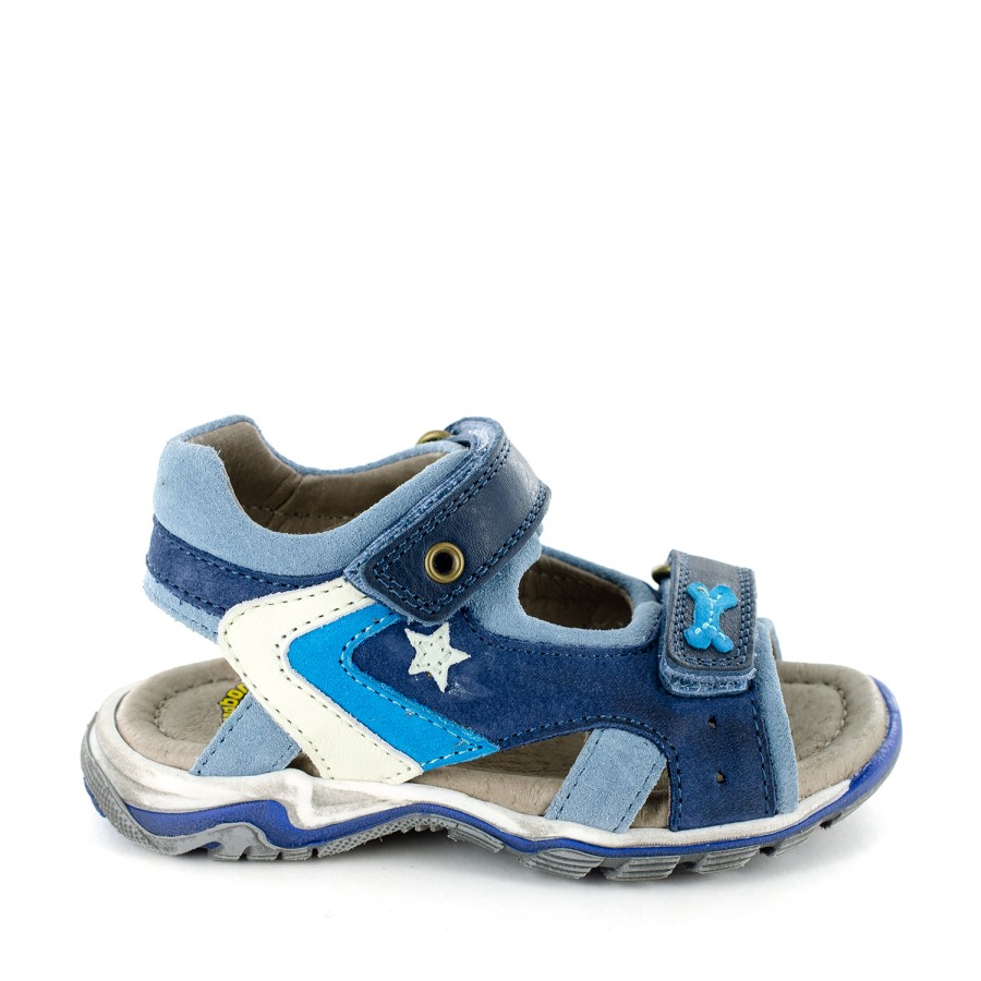 Boys STONES and BONES Sandals | Jolet Calf - Crs Navy + Sky - Stones And Bones