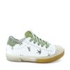 Boys STONES and BONES Low Shoes | Rulte Calf White + Moss - Stones And Bones