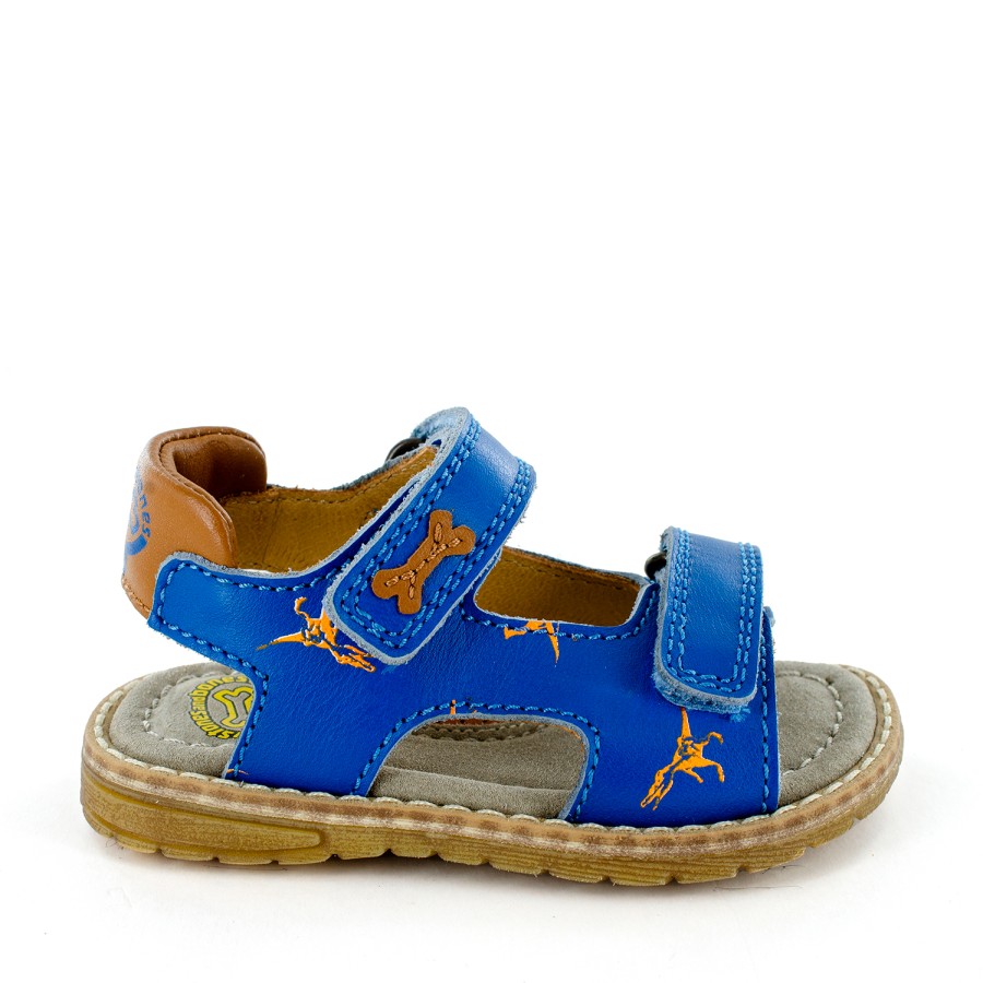 Boys STONES and BONES Sandals | Delo Calf L.Blue + Cuoio - Stones And Bones